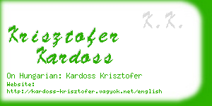 krisztofer kardoss business card